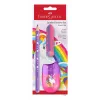 Faber-Castell Unicorn Jumbo kirjutuskomplekt, violetne, 3 tükki, 3 mm südamik, ergonoomiline kolmnurkne käepide 111528