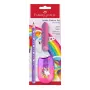 Faber-Castell Unicorn Jumbo kirjutuskomplekt, violetne, 3 tükki, 3 mm südamik, ergonoomiline kolmnurkne käepide 111528