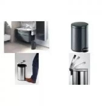 DURABLE Pedaalprügikast Metall 20L Ümar Hõbedane 341258
