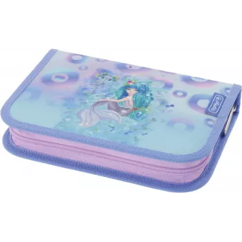 Herlitz Mystic Mermaid täidetud pliiatsikarp, 31 osa, sinine/roosa, polüester 300001564