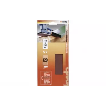kwb 818912 Lihvpaberileht tera 120, 230 mm x 115 mm, 5 tk