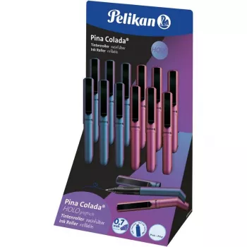 Pelikan Pina Colada Holo rollerpastakas - 12 tk komplekt, holograafiline metalliklakk, keskmine sinine tint 300007994