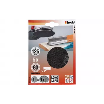 kwb 491308 Lihvkettad ketaslihvijale, tera 80, Ø 125 mm, 5 tk