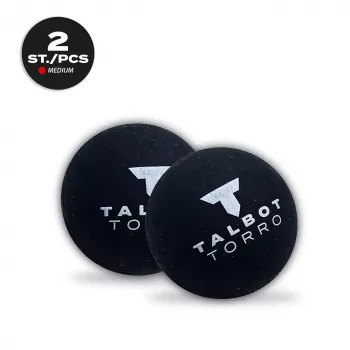 TALBOT torro squash pall, must/punane, keskmine, 2-pakk blisterpakendis punase täpiga 251105