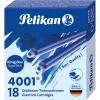 Pelikan 4001 GTP/18 kuningliku sinise standardse suure mahutavusega tindikassetid, 18-pakk 300735