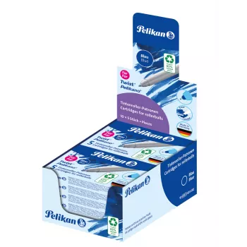Pelikan Eco rollerpastakas täitecartridge Pelikano/Twist jaoks, kuninglik sinine, 65% taaskasutatud plast, 1 tk 300010004