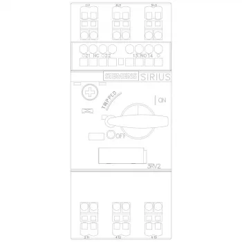 Siemens SIRIUS 3RV2011-1AA25 mootorikaitse, 3-pooluseline, 0,7-1,1 A, S00, kruviklemmid