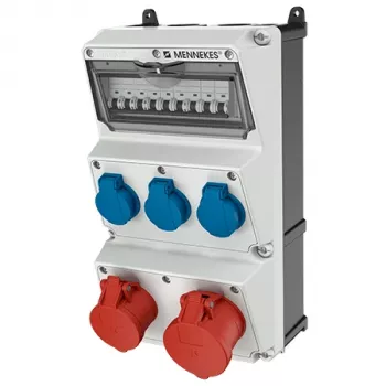 MENNEKES AMAXX 930011 seinale kinnitatav pistikupesakombinatsioon, 63 A, IP44, hall