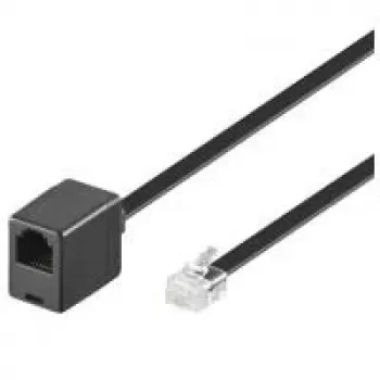 Wentronic Goobay modulaarne pikenduskaabel RJ12 6P6C isane emasele, 6 m, must 68264