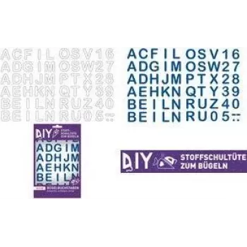 ROTH triikimisega kinnitatavad tähed DIY kangast koolitorbikule, valge, A-Z tähestik, 150 x 210 mm leht, 1 leht 658116