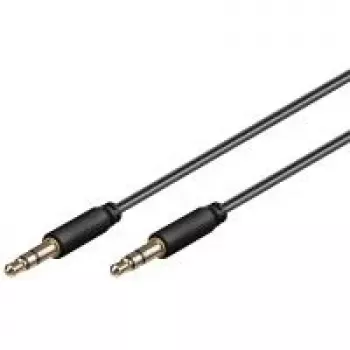 Wentronic Goobay 3,5 mm jack-ühenduskaabel, 1,5 m, stereo, kullatud, must 69106