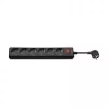 Wentronic Goobay 6-kohaline pikendusjuhe lülitiga, 1,5 m, must 51290