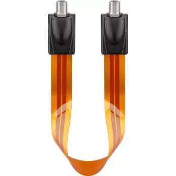 Wentronic Goobay SAT akna läbiviigukaabel, ülilame 0,3 mm, pruun-must, 0,3 m, F-emane kuni F-emane 67244