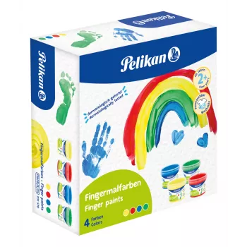 Pelikan sõrmvärvid Basic Colours, 4-pakk, vesialuselised, dermatoloogiliselt testitud, kergesti puhastatavad - 1 tk (701570)