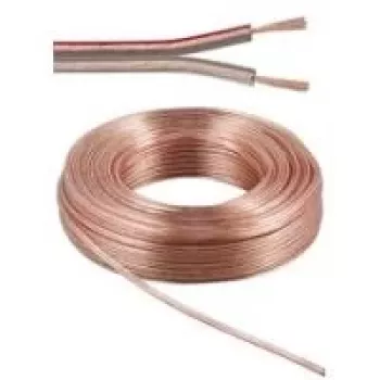 Wentronic Goobay kõlarikaabel läbipaistev CU, 10 m rull, 2 x 2,5 mm² 15130