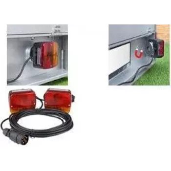 IWH haagise tagatulede komplekt magnetalustega, 6 funktsiooni, 12V, 2 universaalset tagatuld haagistele, autodele, veoautodele, haagissuvilatele - 1 tk (010219)