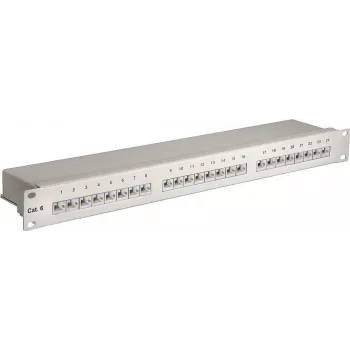 Wentronic Goobay CAT 6 24-porti STP patch-paneel, 19 inch 1U, hall 94036