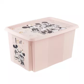 keeeper hoiukarp Karolina Minnie, 45 liitrit, virnastatav ja pesastatav kaanega karp, polüpropüleen, Nordic Pink, 1 tk 1223958124700
