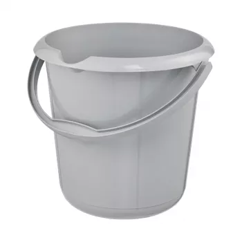 keeeper mika eco ümmargune puhastusämber, 10 liitrit, kivihall, 100% taaskasutatud plast, ergonoomiline käepide 1171015000000