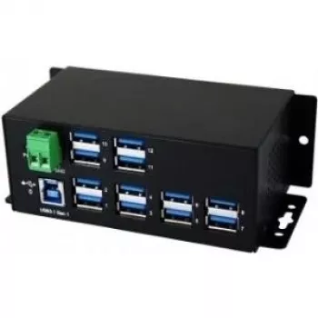 EXSYS EX-1112HMS 12-pordiline USB 3.2 Gen 1 tööstuslik DIN-liinile kinnitatav jaotur
