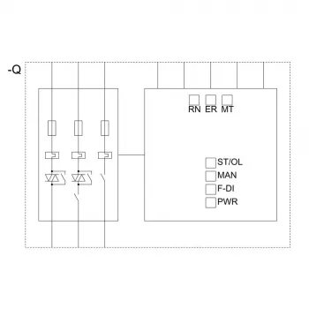 Siemens SIRIUS 3RK1 mootorikäiviti 3RK1308-0CE00-0CP0, 0,3-1,25 A, DOL, 3-pooluseline, 200 V AC
