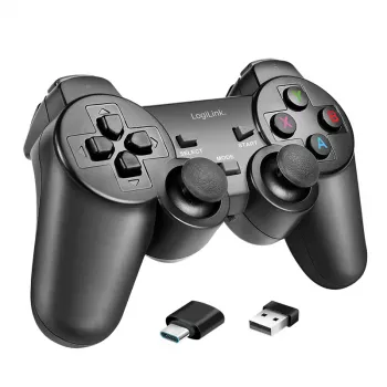 LogiLink AA0187 Juhtmevaba Mängukontroller 2,4 GHz Must 8 m Ulatus PC Android PS3