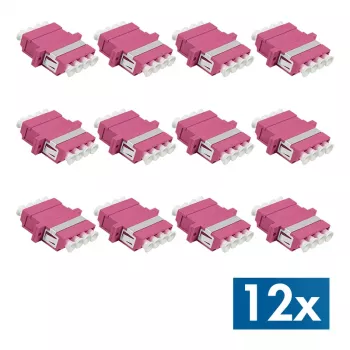 LogiLink LC-Duplex Quad fiiberoptiline ühenduspesade komplekt, violetne, 12-osaline FA04LC7