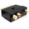 Wentronic Goobay SCART-adapter, SCART-kohtpistik 3 RCA-pesa + 4-kontaktilise Mini-DIN-pesa jaoks, must 50499