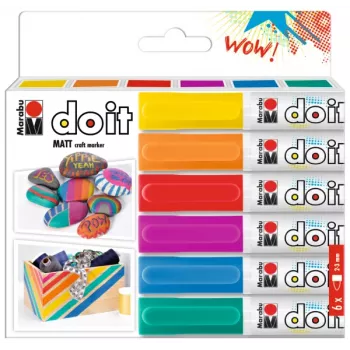 Marabu DO IT Craft Marker akrüülmarkerid, 6 tk komplekt, veepõhised, kiirelt kuivavad 0128000000201