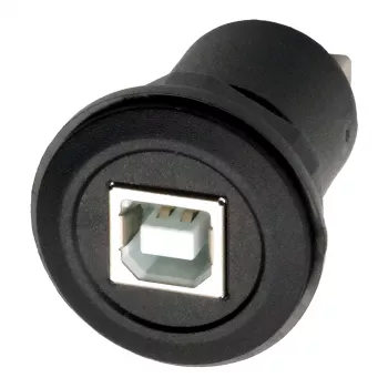 EXSYS EX-49213 Paneelpaigaldusadapter USB-B emane USB-A emasele, USB 2.0, metallraam