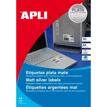 AGIPA ilmastikukindlad polüesterkileetiketid 105 x 148 mm valge (1 leht) 1227