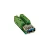 EXSYS EX-49060 adapter, 10-kontaktiline USB 3.0 pesa – klemmiplokk
