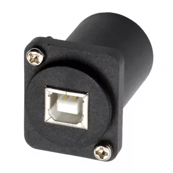 EXSYS EX-49157 D-tüüpi USB 2.0 paneelile kinnitatav adapter, USB-B emane - USB-A emane