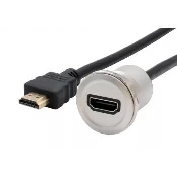 EXSYS EX-49180 metallist paneelile paigaldatav HDMI-adapter, emane-pistikuks, 30 cm