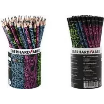 FABER-CASTELL EBERHARD FABER NEON HB grafiitpliiatsid, 72 tk ümaras hoidikus, 2,0 mm südamik, puiduvabad 511899