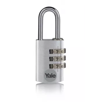 Yale YE3CB/38/131/1/S 38mm hõbedane kombinatsioonlukk