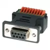 EXSYS EX-49111 9-pin emane D-Sub 9-pin kruviklemmliistu adapter koos surunupuga, hall