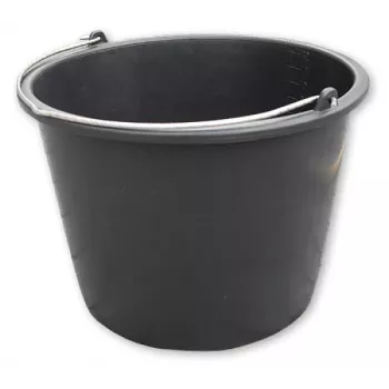 Bradas KTW20 Ehitusämber 20 L PVC Must Ümar Metallsangaga ja Mahuskaalaga