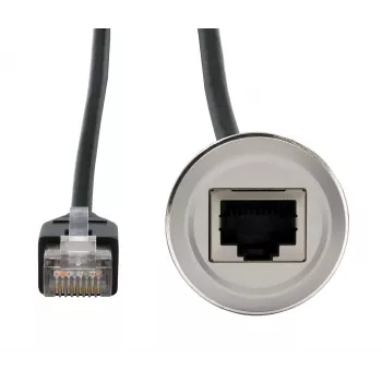EXSYS EX-49184 Paneelpaigaldusadapteri kaabel, RJ45 emane-isane, 30 cm, varjestatud, metall
