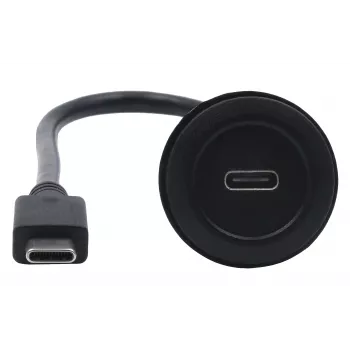 EXSYS EX-49222 USB-C paneelipaigaldusadapteri kaabel, USB 3.2 Gen 2, 10Gbps, 100W PD, 30cm