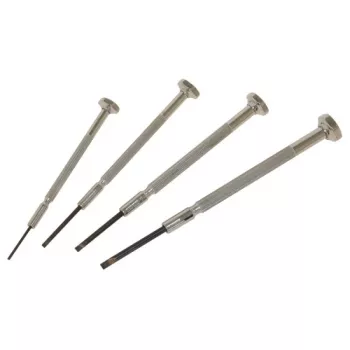 C.K Tools T4852P täppiskruvikeerajate komplekt, 4-osaline, piluga, 2,0/2,5/3,0/3,5 mm, kroomvanaadium, kahekomponendiline käepide