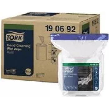 TORK 190692 Premium kätepuhastuslapid, 58 tk, 300 x 270 mm, lahustivabad, pH-neutraalsed, aloe vera ja glütseriiniga, uuesti suletav kanister