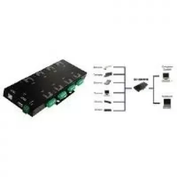 EXSYS EX-1339HMVS 8-pordiline USB 2.0 RS-232/422/485 seeriaadapter optilise isolatsiooniga