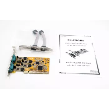 EXSYS EX-42034IS 4-pordiline RS-232/422/485 PCI jadakaart liigpingekaitse ja optilise isolatsiooniga