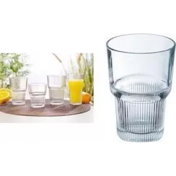 Esmeyer Arcoroc Starline joogiklaas 420 ml, karastatud klaas, nõudepesumasinas pestav, virnastatav, 6-osaline komplekt 384-6735