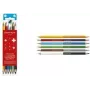 Caran d'Ache Swisscolor Bicolor Aquarelle vesilahustuvad värvilised pliiatsid, 6 kaheotsalist pliiatsit = 12 värvi, kuusnurkne, FSC seeder 1285.706