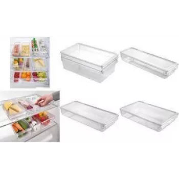 Metaltex Frigo-System korraldaja, väike, kaanega, läbipaistev, polüstüreen PS, 1 tk (235412000)