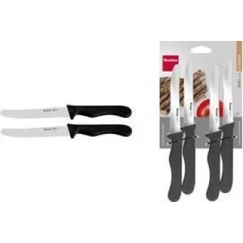 Metaltex Basic suupistenoa komplekt, 4-osaline, must käepide, roostevaba teras 259823001