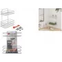 Metaltex Reflex LUXY kahekordne rätikuhoidja koos riiuliga, VacuumFix imukinnitus, hõbedane 403342000