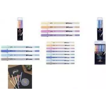 SAKURA Gelly Roll Moonlight Pastel Sunrise geelpliiats, fluorestseeruv roheline, 0,5 mm joon, rollerball POXPGBMOO4A